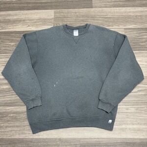 Vintage Russell Athletic Sweatshirt Crewneck Mens XL‎ Gray Distressed Skate Punk